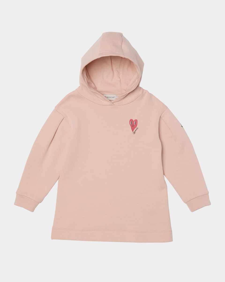 Girl's Logo-Patch Hooded Sweatshirt Dress, Size 8-